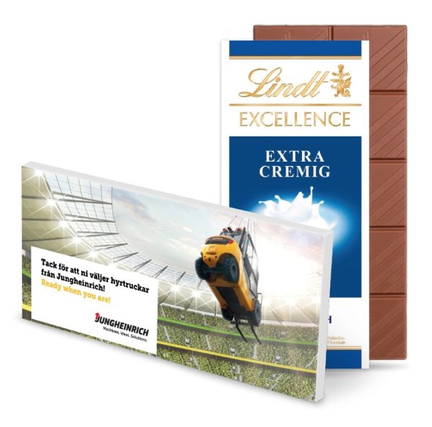 Lindt excellence feliratú logózható táblás csokoládé