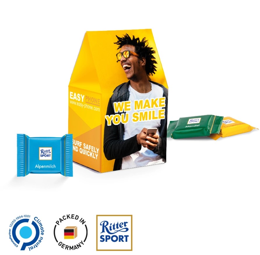 Stand up box ritter sport csokoládéfalatkák